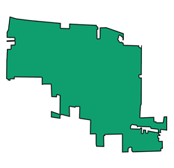 Area map of door repair service in Carol Stream, IL